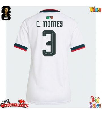 Mexico Cesar Montes #3 Replica Away Stadium Shirt for Women World Cup 2026 Short Sleeve
